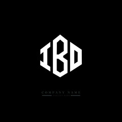 IBO letter logo design with polygon shape. IBO polygon logo monogram. IBO cube logo design. IBO hexagon vector logo template white and black colors. IBO monogram. IBO business and real estate logo.  