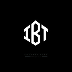 IBT letter logo design with polygon shape. IBT polygon logo monogram. IBT cube logo design. IBT hexagon vector logo template white and black colors. IBT monogram. IBT business and real estate logo. 