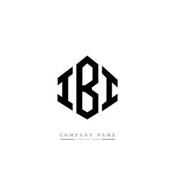 IBI letter logo design with polygon shape. IBI polygon logo monogram. IBI cube logo design. IBI hexagon vector logo template white and black colors. IBI monogram. IBI business and real estate logo. 