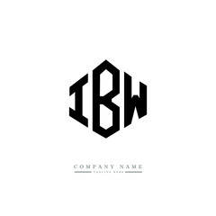IBW letter logo design with polygon shape. IBW polygon logo monogram. IBW cube logo design. IBW hexagon vector logo template white and black colors. IBW monogram. IBW business and real estate logo. 