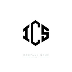 ICS letter logo design with polygon shape. ICS polygon logo monogram. ICS cube logo design. ICS hexagon vector logo template white and black colors. ICS monogram. ICS business and real estate logo. 