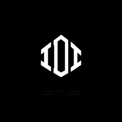 IDI letter logo design with polygon shape. IDI polygon logo monogram. IDI cube logo design. IDI hexagon vector logo template white and black colors. IDI monogram. IDI business and real estate logo. 