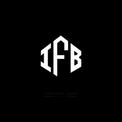 IFB letter logo design with polygon shape. IFB polygon logo monogram. IFB cube logo design. IFB hexagon vector logo template white and black colors. IFB monogram. IFB business and real estate logo. 
