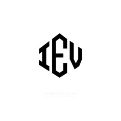 IEV letter logo design with polygon shape. IEV polygon logo monogram. IEV cube logo design. IEV hexagon vector logo template white and black colors. IEV monogram. IEV business and real estate logo. 