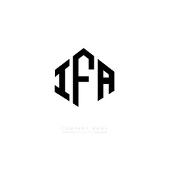 IFA letter logo design with polygon shape. IFA polygon logo monogram. IFA cube logo design. IFA hexagon vector logo template white and black colors. IFA monogram. IFA business and real estate logo. 