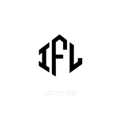 IFL letter logo design with polygon shape. IFL polygon logo monogram. IFL cube logo design. IFL hexagon vector logo template white and black colors. IFL monogram. IFL business and real estate logo. 