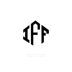 IFF letter logo design with polygon shape. IFF polygon logo monogram. IFF cube logo design. IFF hexagon vector logo template white and black colors. IFF monogram. IFF business and real estate logo. 