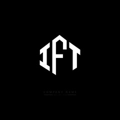 IFT letter logo design with polygon shape. IFT polygon logo monogram. IFT cube logo design. IFT hexagon vector logo template white and black colors. IFT monogram. IFT business and real estate logo. 