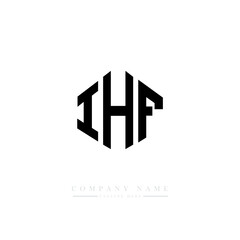 IHF letter logo design with polygon shape. IHF polygon logo monogram. IHF cube logo design. IHF hexagon vector logo template white and black colors. IHF monogram. IHF business and real estate logo.  