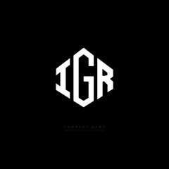 IGR letter logo design with polygon shape. IGR polygon logo monogram. IGR cube logo design. IGR hexagon vector logo template white and black colors. IGR monogram. IGR business and real estate logo. 