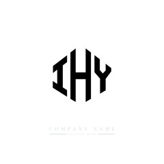 IHY letter logo design with polygon shape. IHY polygon logo monogram. IHY cube logo design. IHY hexagon vector logo template white and black colors. IHY monogram. IHY business and real estate logo. 