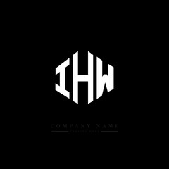 IHW letter logo design with polygon shape. IHW polygon logo monogram. IHW cube logo design. IHW hexagon vector logo template white and black colors. IHW monogram. IHW business and real estate logo. 