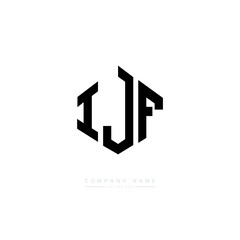 IJF letter logo design with polygon shape. IJF polygon logo monogram. IJF cube logo design. IJF hexagon vector logo template white and black colors. IJF monogram. IJF business and real estate logo. 