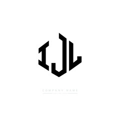 IJL letter logo design with polygon shape. IJL polygon logo monogram. IJL cube logo design. IJL hexagon vector logo template white and black colors. IJL monogram. IJL business and real estate logo. 