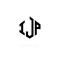 IJP letter logo design with polygon shape. IJP polygon logo monogram. IJP cube logo design. IJP hexagon vector logo template white and black colors. IJP monogram. IJP business and real estate logo. 