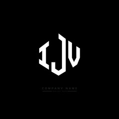 IJV letter logo design with polygon shape. IJV polygon logo monogram. IJV cube logo design. IJV hexagon vector logo template white and black colors. IJV monogram. IJV business and real estate logo. 