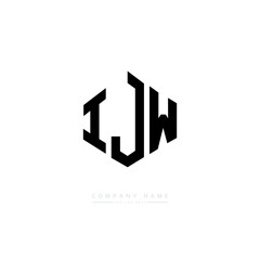 IJW letter logo design with polygon shape. IJW polygon logo monogram. IJW cube logo design. IJW hexagon vector logo template white and black colors. IJW monogram. IJW business and real estate logo. 