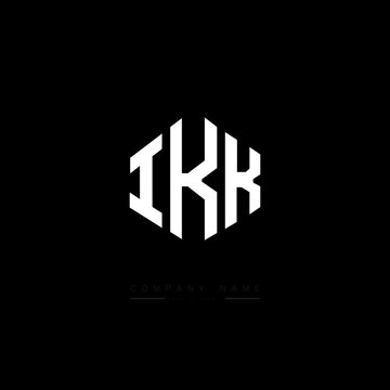 IKK letter logo design with polygon shape. IKK polygon logo monogram. IKK cube logo design. IKK hexagon vector logo template white and black colors. IKK monogram. IKK business and real estate logo. 
