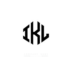 IKL letter logo design with polygon shape. IKL polygon logo monogram. IKL cube logo design. IKL hexagon vector logo template white and black colors. IKL monogram. IKL business and real estate logo. 