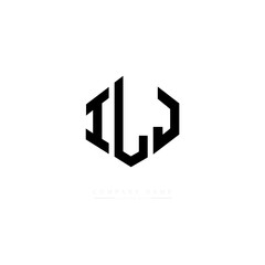 ILJ letter logo design with polygon shape. ILJ polygon logo monogram. ILJ cube logo design. ILJ hexagon vector logo template white and black colors. ILJ monogram. ILJ business and real estate logo. 