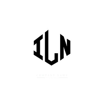 ILN letter logo design with polygon shape. ILN polygon logo monogram. ILN cube logo design. ILN hexagon vector logo template white and black colors. ILN monogram. ILN business and real estate logo. 