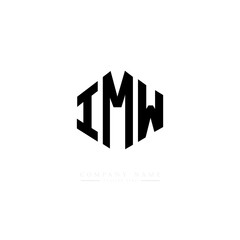 IMW letter logo design with polygon shape. IMW polygon logo monogram. IMW cube logo design. IMW hexagon vector logo template white and black colors. IMW monogram. IMW business and real estate logo. 
