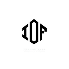 IOF letter logo design with polygon shape. IOF polygon logo monogram. IOF cube logo design. IOF hexagon vector logo template white and black colors. IOF monogram. IOF business and real estate logo. 