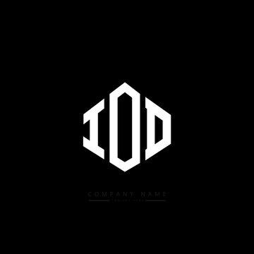 IOD letter logo design with polygon shape. IOD polygon logo monogram. IOD cube logo design. IOD hexagon vector logo template white and black colors. IOD monogram. IOD business and real estate logo. 