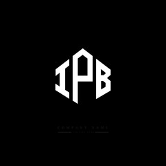 IPB letter logo design with polygon shape. IPB polygon logo monogram. IPB cube logo design. IPB hexagon vector logo template white and black colors. IPB monogram. IPB business and real estate logo. 