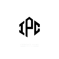IPC letter logo design with polygon shape. IPC polygon logo monogram. IPC cube logo design. IPC hexagon vector logo template white and black colors. IPC monogram. IPC business and real estate logo. 