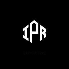 IPR letter logo design with polygon shape. IPR polygon logo monogram. IPR cube logo design. IPR hexagon vector logo template white and black colors. IPR monogram. IPR business and real estate logo. 