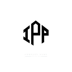 IPP letter logo design with polygon shape. IPP polygon logo monogram. IPP cube logo design. IPP hexagon vector logo template white and black colors. IPP monogram. IPP business and real estate logo. 
