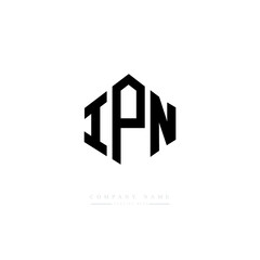 IPN letter logo design with polygon shape. IPN polygon logo monogram. IPN cube logo design. IPN hexagon vector logo template white and black colors. IPN monogram. IPN business and real estate logo. 