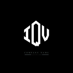 IQV letter logo design with polygon shape. IQV polygon logo monogram. IQV cube logo design. IQV hexagon vector logo template white and black colors. IQV monogram. IQV business and real estate logo. 