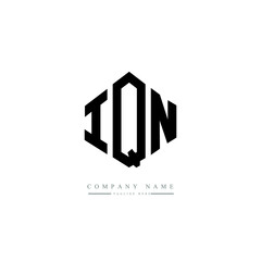 IQN letter logo design with polygon shape. IQN polygon logo monogram. IQN cube logo design. IQN hexagon vector logo template white and black colors. IQN monogram. IQN business and real estate logo. 