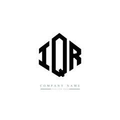 IQR letter logo design with polygon shape. IQR polygon logo monogram. IQR cube logo design. IQR hexagon vector logo template white and black colors. IQR monogram. IQR business and real estate logo. 