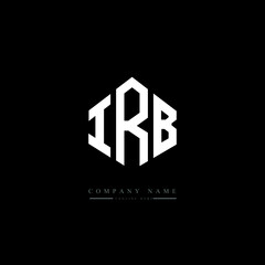IRB letter logo design with polygon shape. IRB polygon logo monogram. IRB cube logo design. IRB hexagon vector logo template white and black colors. IRB monogram. IRB business and real estate logo. 