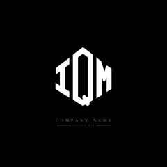 IQM letter logo design with polygon shape. IQM polygon logo monogram. IQM cube logo design. IQM hexagon vector logo template white and black colors. IQM monogram. IQM business and real estate logo. 