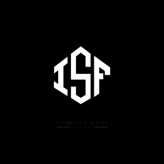 ISF letter logo design with polygon shape. ISF polygon logo monogram. ISF cube logo design. ISF hexagon vector logo template white and black colors. ISF monogram. ISF business and real estate logo. 