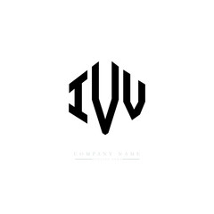 IVV letter logo design with polygon shape. IVV polygon logo monogram. IVV cube logo design. IVV hexagon vector logo template white and black colors. IVV monogram. IVV business and real estate logo. 