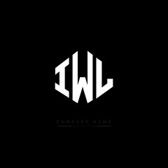 IWL letter logo design with polygon shape. IWL polygon logo monogram. IWL cube logo design. IWL hexagon vector logo template white and black colors. IWL monogram. IWL business and real estate logo. 
