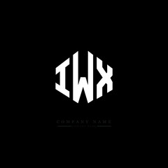 IWX letter logo design with polygon shape. IWX polygon logo monogram. IWX cube logo design. IWX hexagon vector logo template white and black colors. IWX monogram. IWX business and real estate logo. 