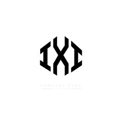 IXI letter logo design with polygon shape. IXI polygon logo monogram. IXI cube logo design. IXI hexagon vector logo template white and black colors. IXI monogram. IXI business and real estate logo. 