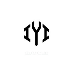 IYI letter logo design with polygon shape. IYI polygon logo monogram. IYI cube logo design. IYI hexagon vector logo template white and black colors. IYI monogram. IYI business and real estate logo. 