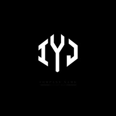 IYJ letter logo design with polygon shape. IYJ polygon logo monogram. IYJ cube logo design. IYJ hexagon vector logo template white and black colors. IYJ monogram. IYJ business and real estate logo. 