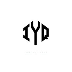 IYQ letter logo design with polygon shape. IYQ polygon logo monogram. IYQ cube logo design. IYQ hexagon vector logo template white and black colors. IYQ monogram. IYQ business and real estate logo. 