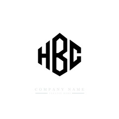 HBC letter logo design with polygon shape. HBC polygon logo monogram. HBC cube logo design. HBC hexagon vector logo template white and black colors. HBC monogram. HBC business and real estate logo. 