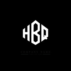 HBQ letter logo design with polygon shape. HBQ polygon logo monogram. HBQ cube logo design. HBQ hexagon vector logo template white and black colors. HBQ monogram. HBQ business and real estate logo. 