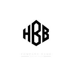 HBB letter logo design with polygon shape. HBB polygon logo monogram. HBB cube logo design. HBB hexagon vector logo template white and black colors. HBB monogram. HBB business and real estate logo. 