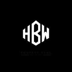 HBW letter logo design with polygon shape. HBW polygon logo monogram. HBW cube logo design. HBW hexagon vector logo template white and black colors. HBW monogram. HBW business and real estate logo. 